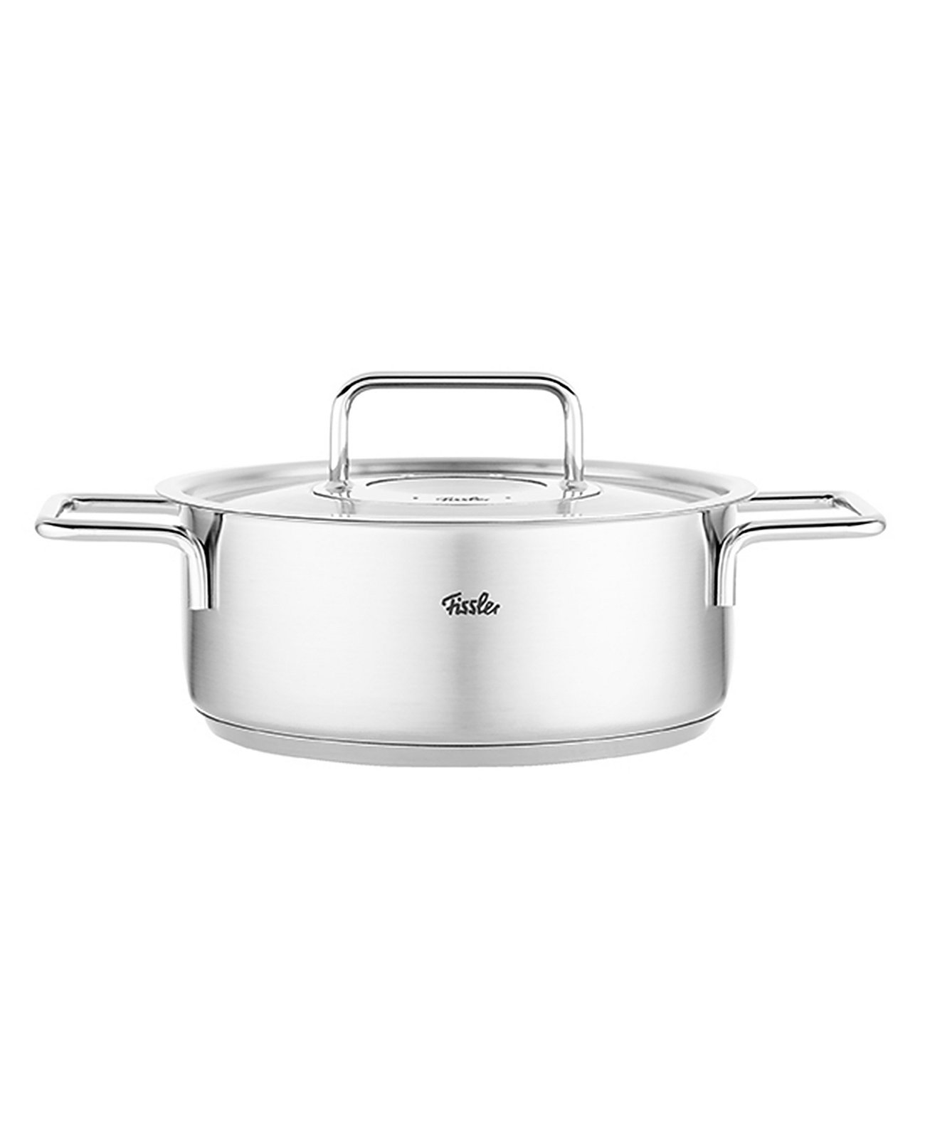 Pure Collection Stainless Steel 2.7 Quart Rondeau with Metal Lid Fissler