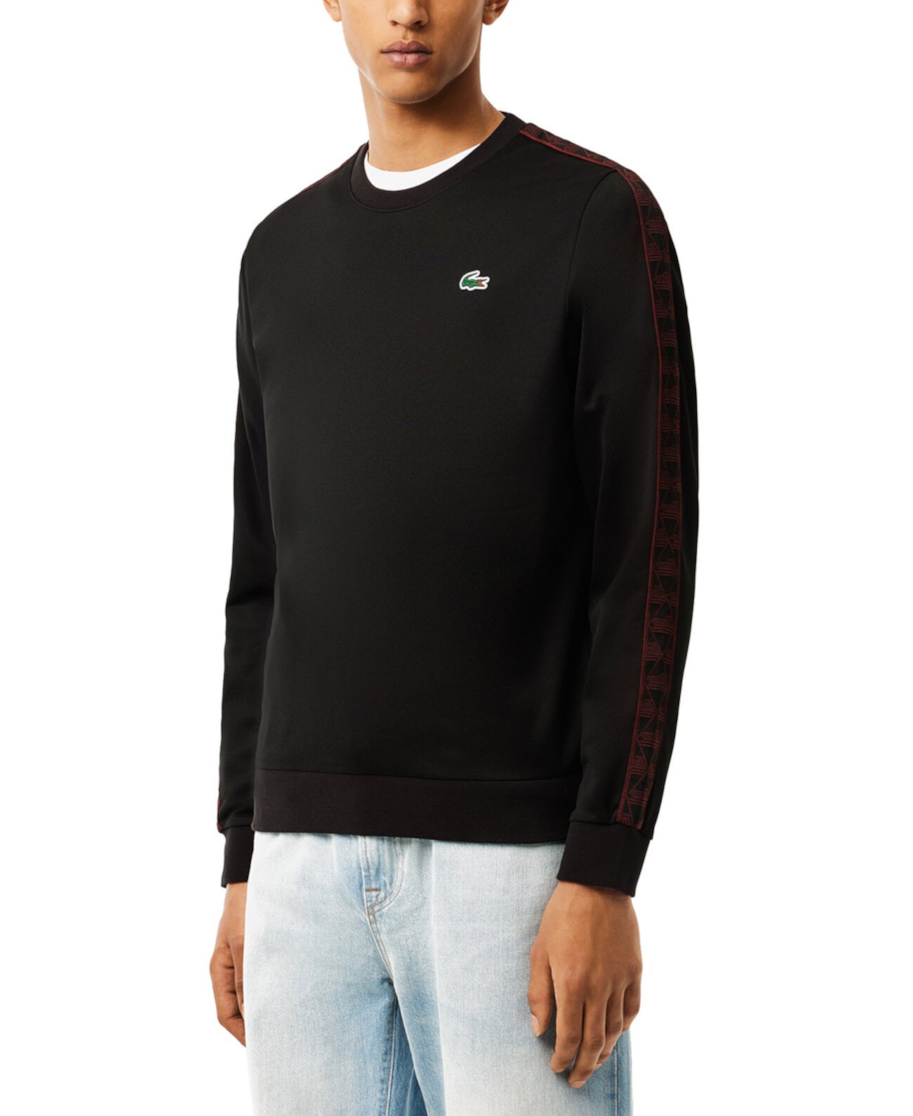 Мужская Толстовка Lacoste Crewneck с Декоративной Отделкой Lacoste