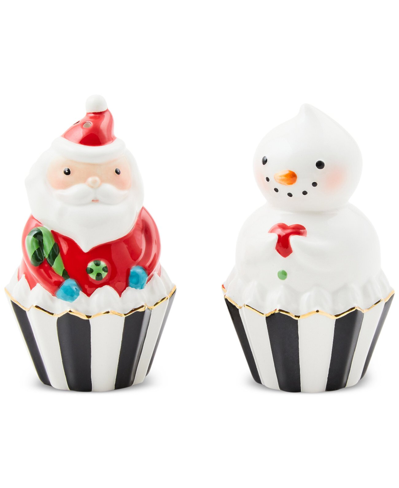 Bake Shop Santa Snowman Salt & Pepper Shakers MacKenzie-Childs