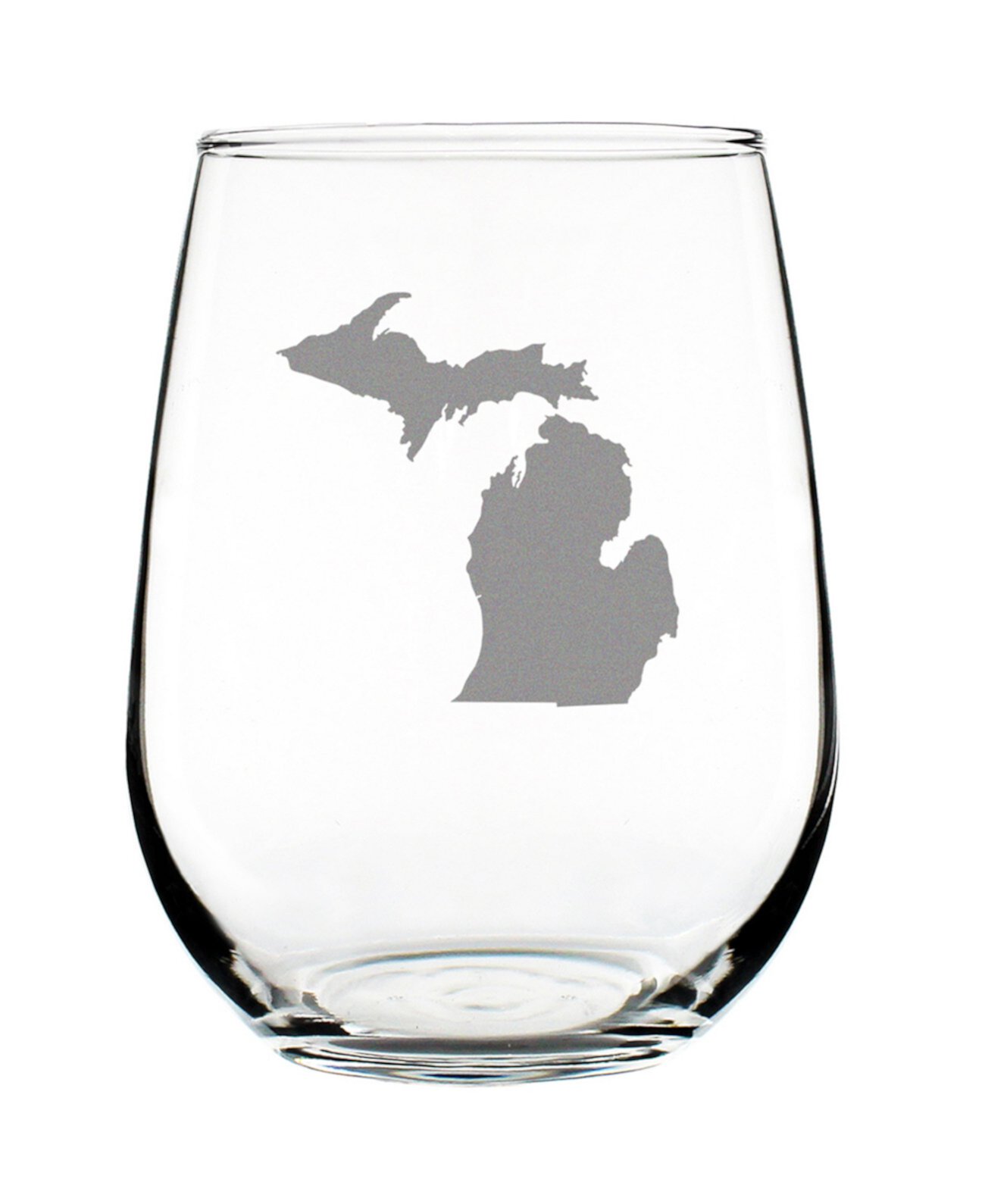 Michigan State Map - Stemless Wine Glass Bevvee