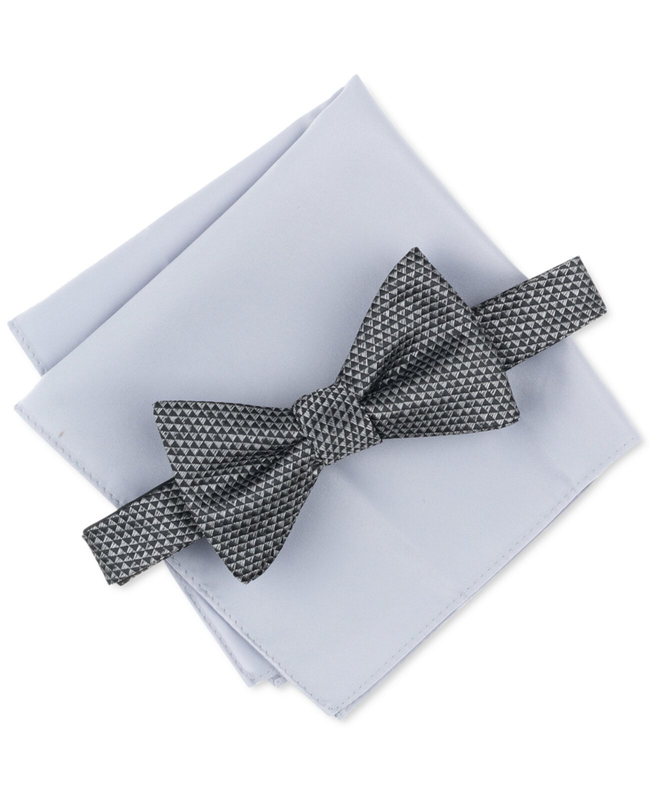 Men's Earl Textured Bow Tie & Solid Pocket Square Set, Created for Macy's Alfani