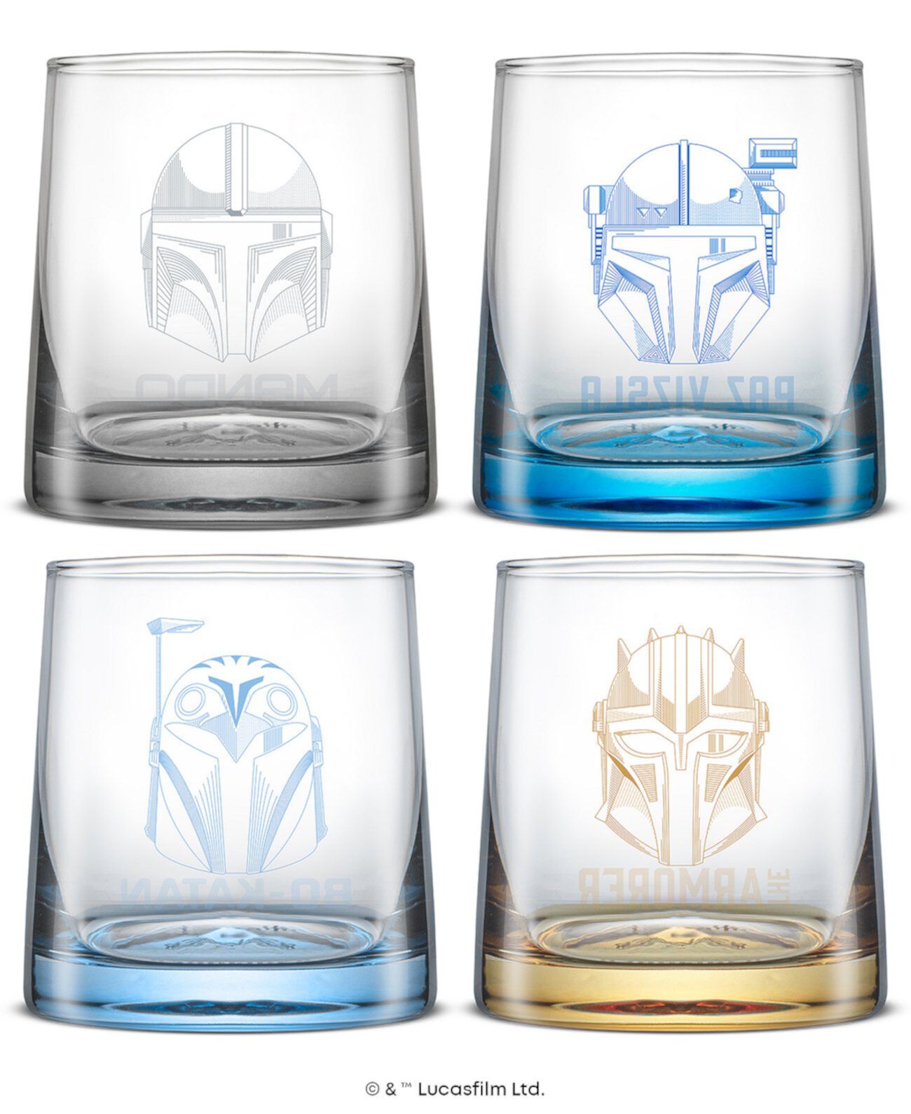 Star Wars The Mandalorians Short Drinking Glasses, Set of 4 JoyJolt