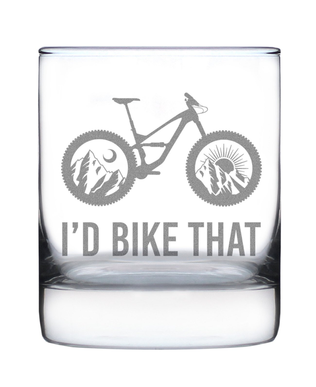 I'd Bike That - Whiskey Rocks Glass Bevvee