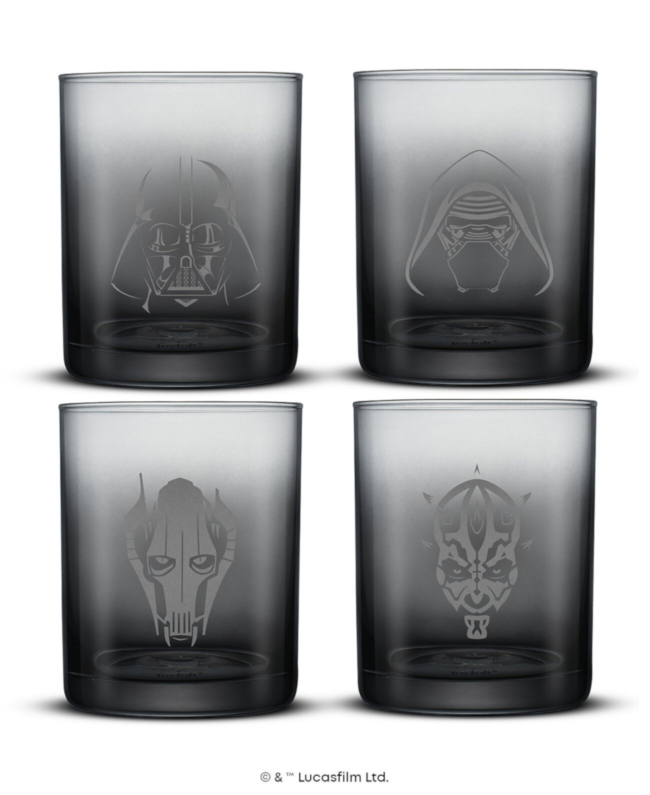 Star Wars Dark Side Short Drinking Glasses, Set of 4 JoyJolt