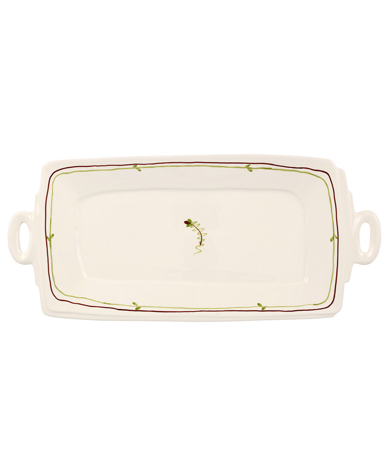 Lastra Fiori di Bosco Handled Rectangular Platter VIETRI