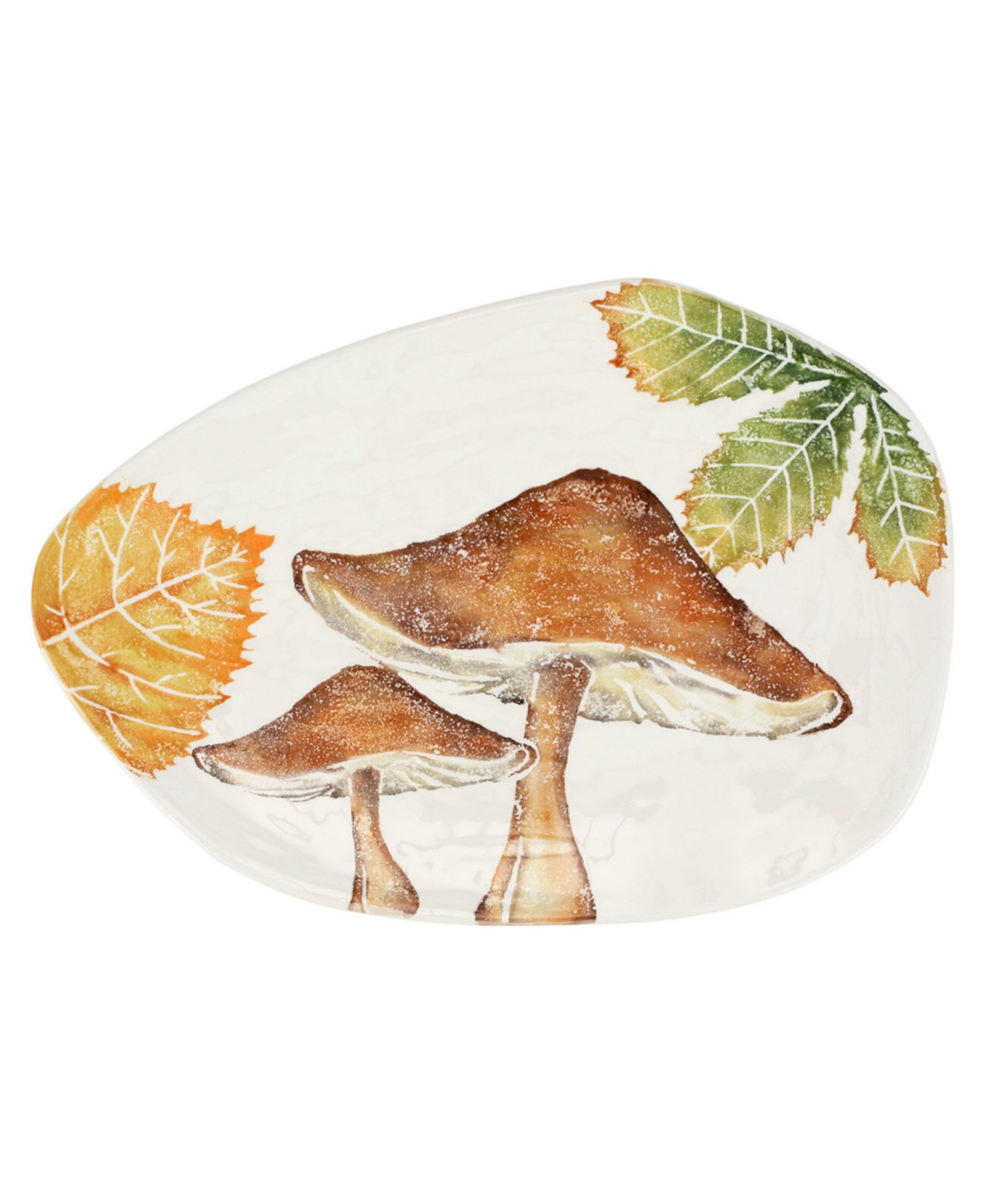 Autunno Mushrooms Oblong Oval Platter VIETRI