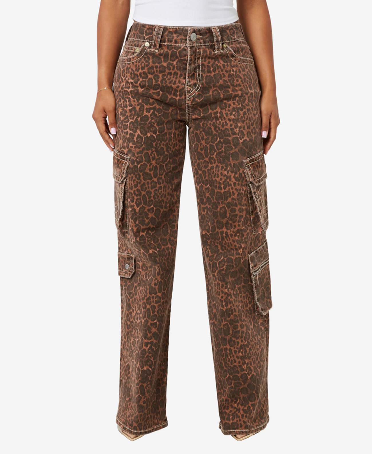 Women's Big T Bobbie Leopard Cargo Pants True Religion