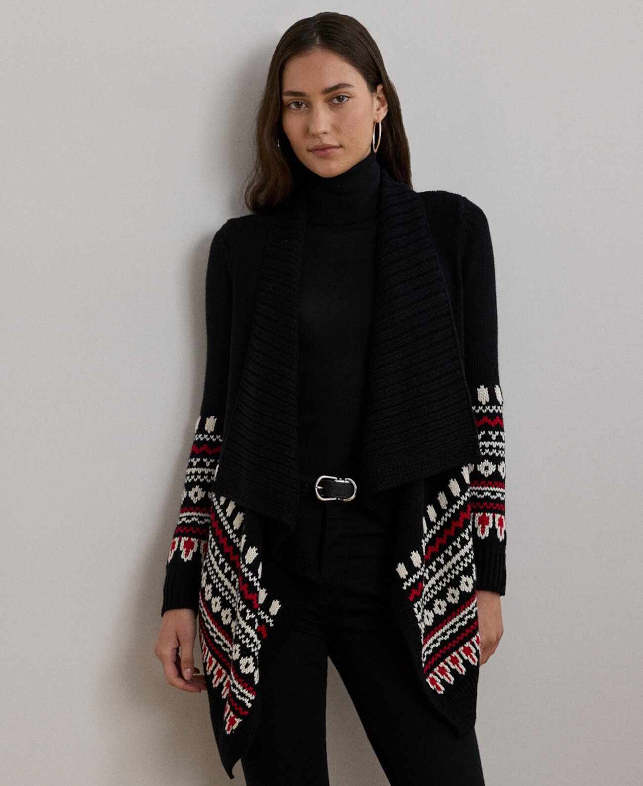 Женский Кардиган LAUREN Ralph Lauren с Шалим Шарфом в Стиле Fair Isle LAUREN Ralph Lauren