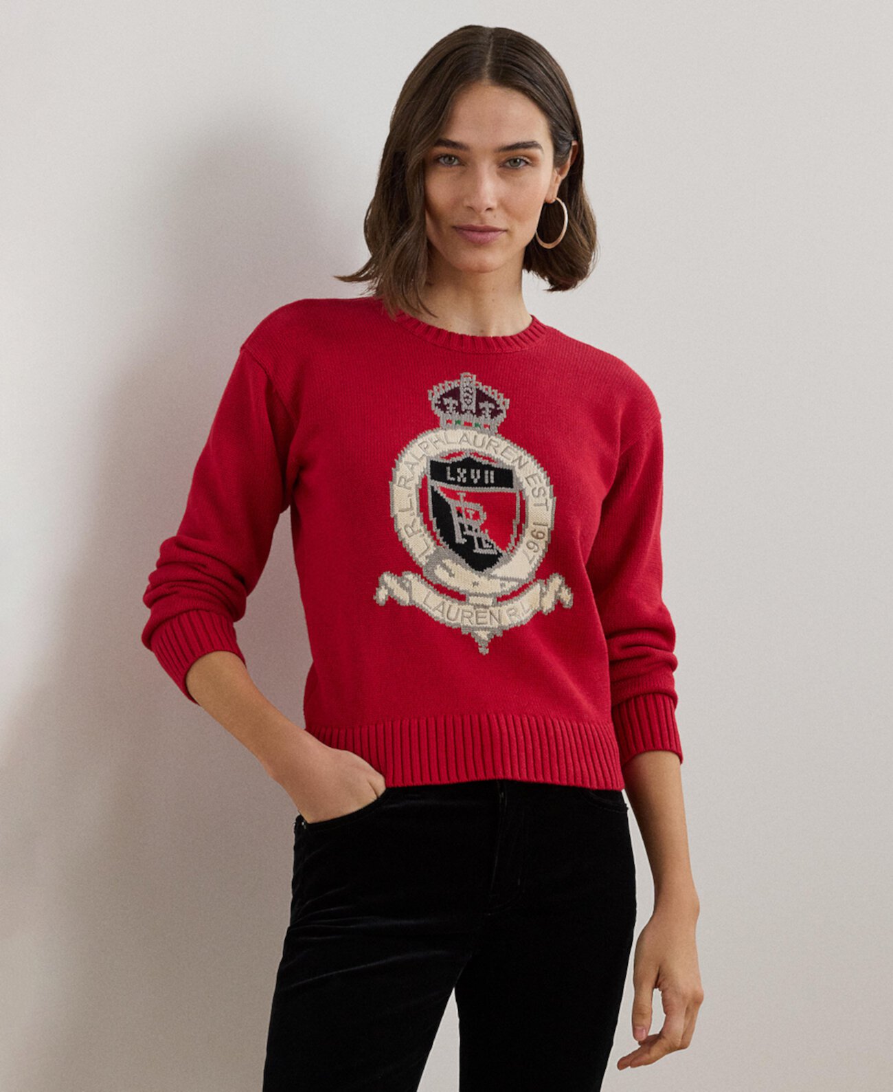 Женский Свитер LAUREN Ralph Lauren Intarsia-Книт с Гербом LAUREN Ralph Lauren