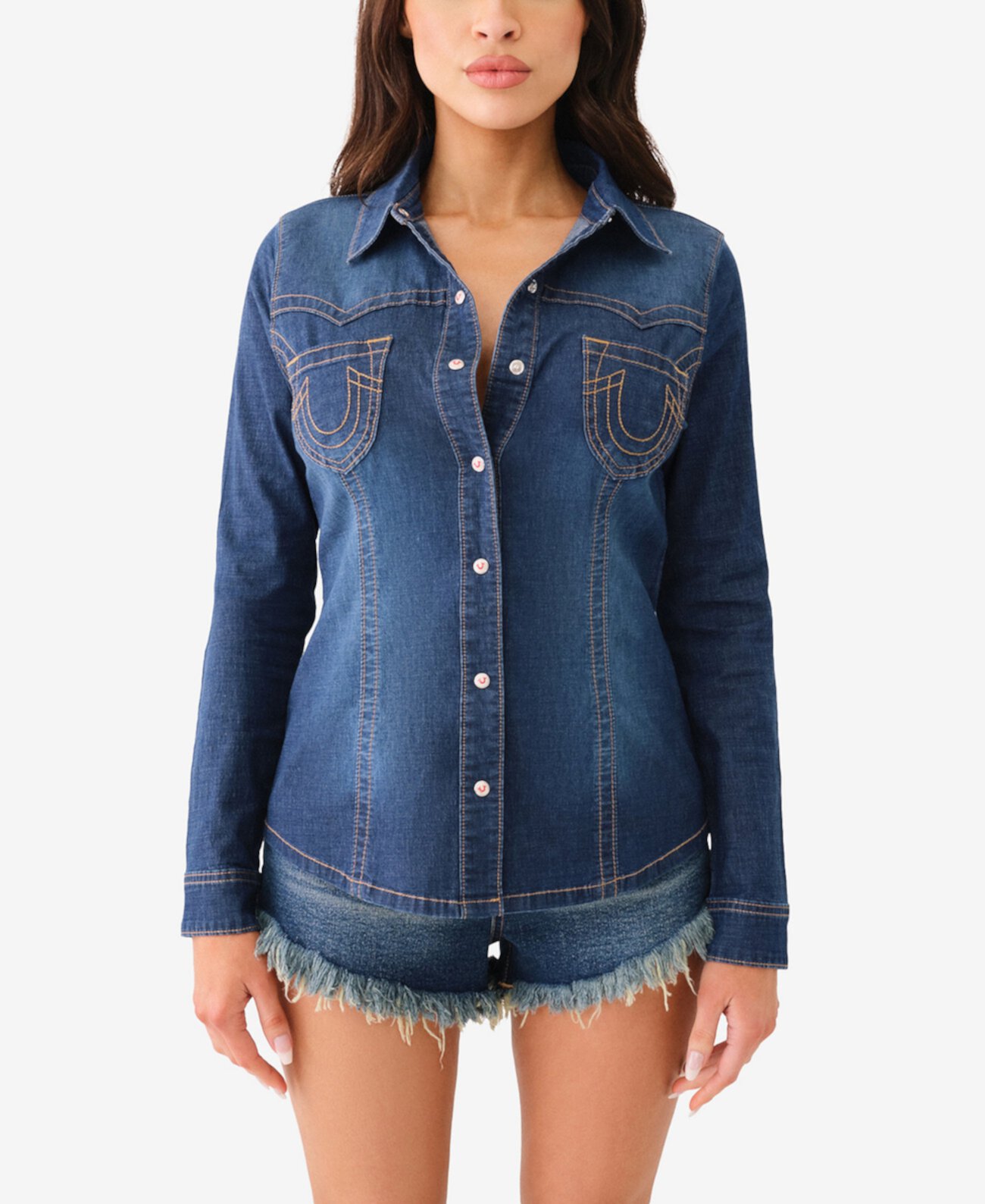 Women's Western Fitted Denim Shirt True Religion