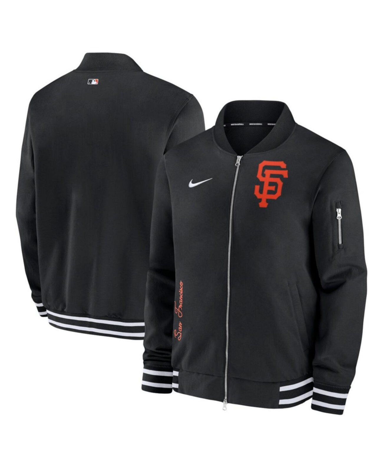 Мужской Бомбер Fanatics San Francisco Giants Authentic Collection Черный Fanatics