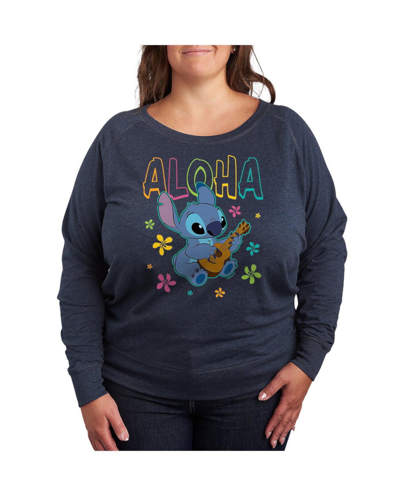 Женская Футболка Hybrid Apparel Plus Size Lilo and Stitch Aloha Graphic Hybrid Apparel