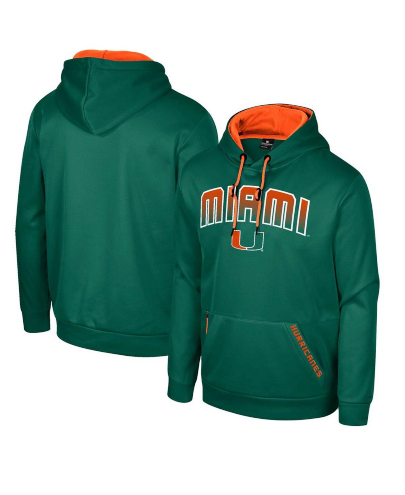 Мужское Худи Colosseum Green Miami Hurricanes Reese Colosseum