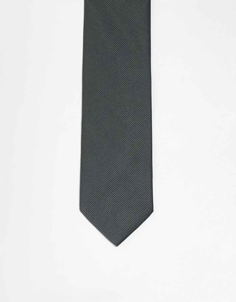 ASOS DESIGN slim tie in grey ASOS DESIGN