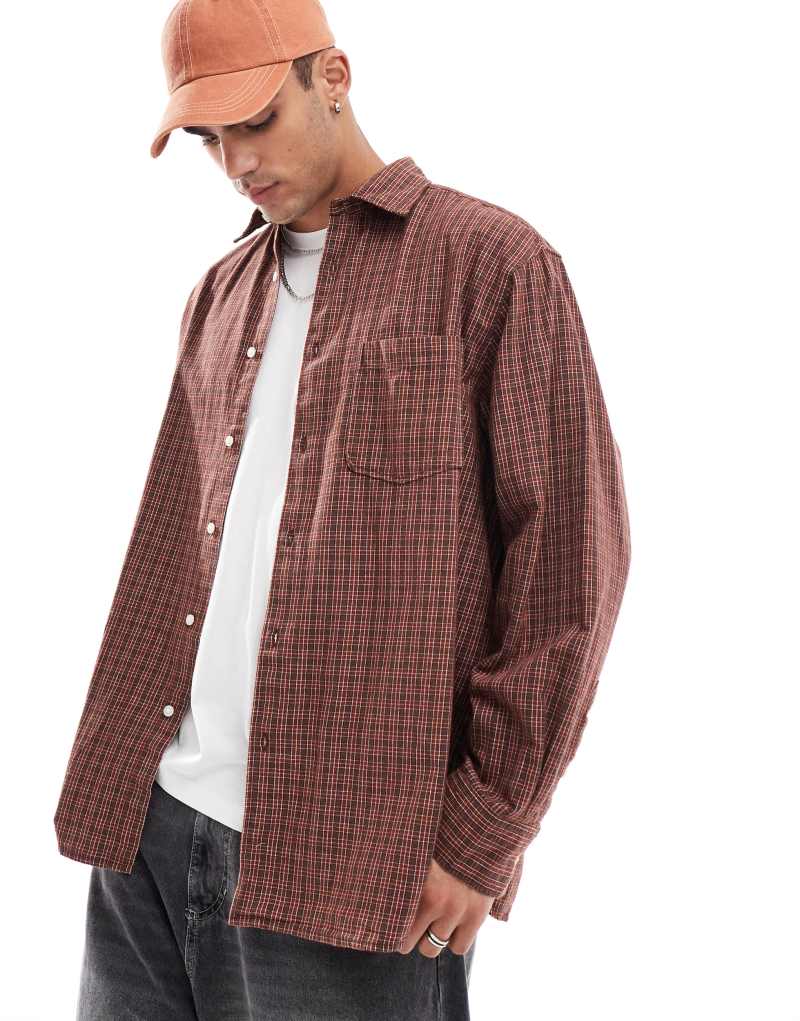 Футболка oversize Jack & Jones из легкого хлопка в клетку Jack & Jones