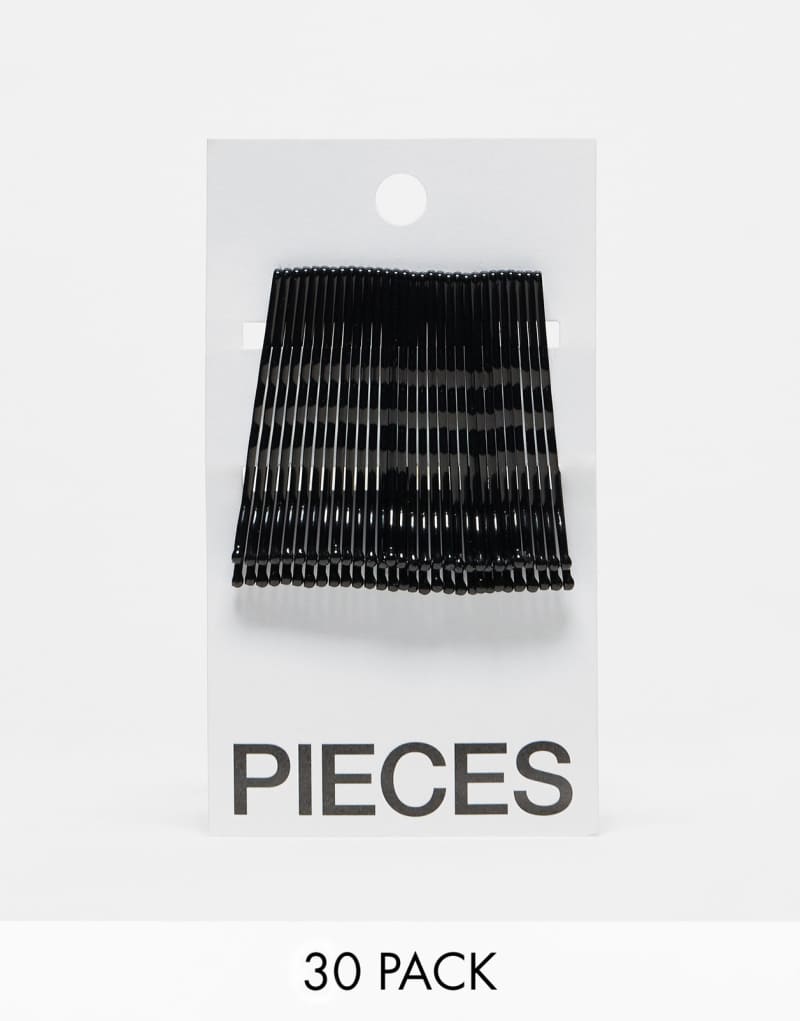 Pieces hair pin card in black Pieces