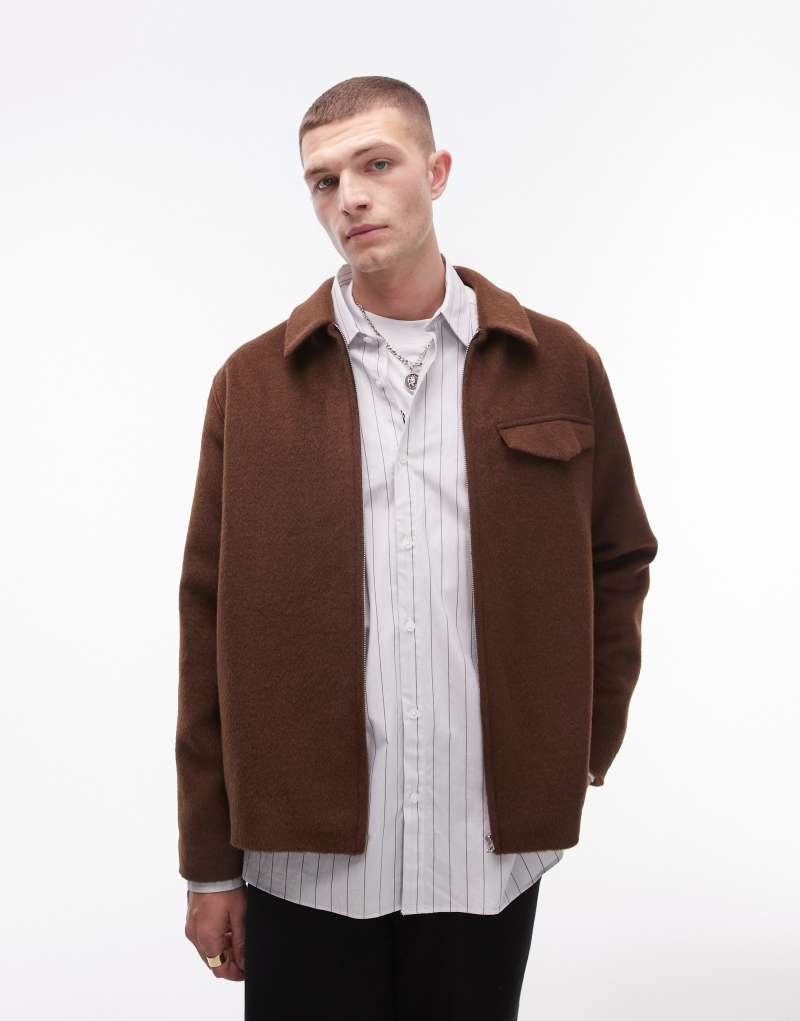 Мужская Повседневная куртка Topman Wool Look TOPMAN