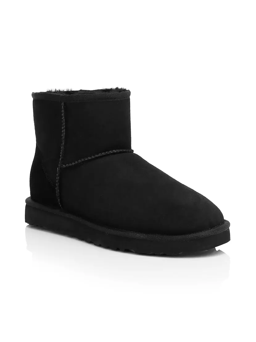 Мужские Угги UGG Classic Heritage Suede & Shearling Classic Mini Bomber Boots UGG