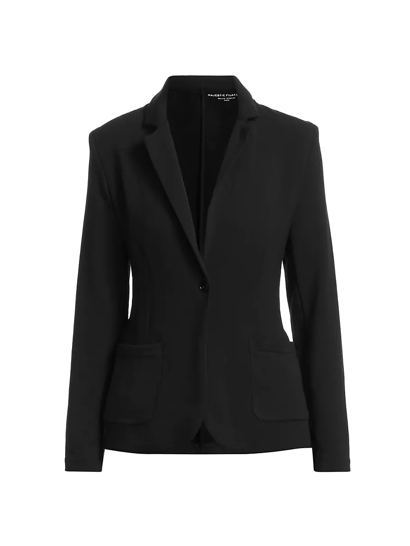 French Terry Single-Button Blazer Majestic Filatures