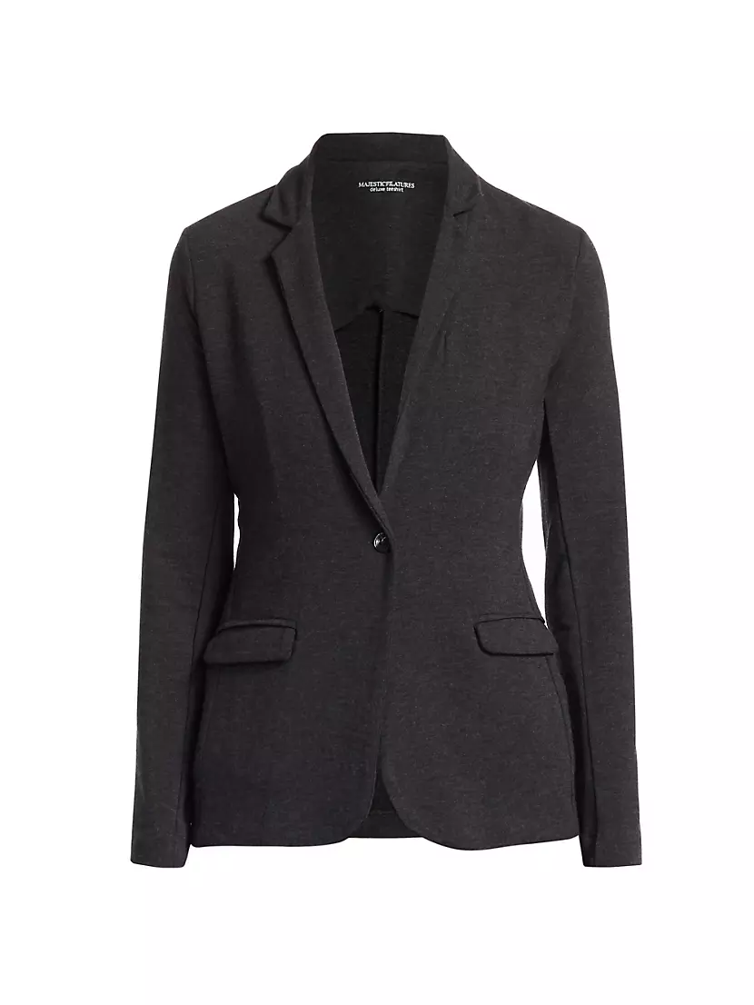 French Terry Single-Button Blazer Majestic Filatures