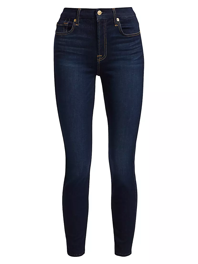 Женские Джинсы skinny 7 For All Mankind The High-Rise Ankle Skinny 7 For All Mankind