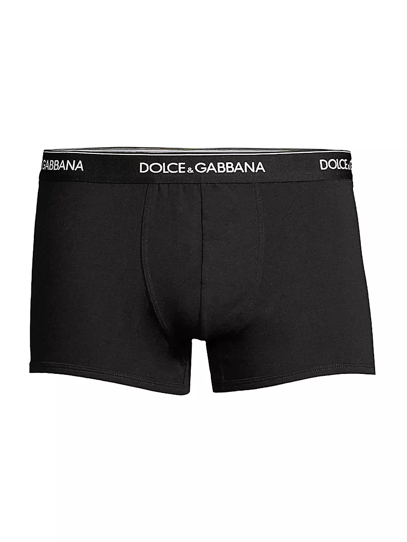 Набор из двух боксеров Dolce & Gabbana из дышащего хлопкового стрейча с логотипом Dolce & Gabbana