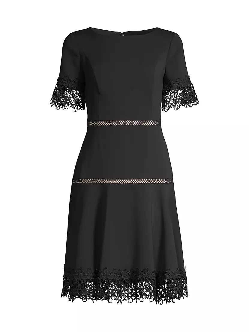 Женское Вечернее платье SHANI Lace-Trimmed Crepe Dress SHANI