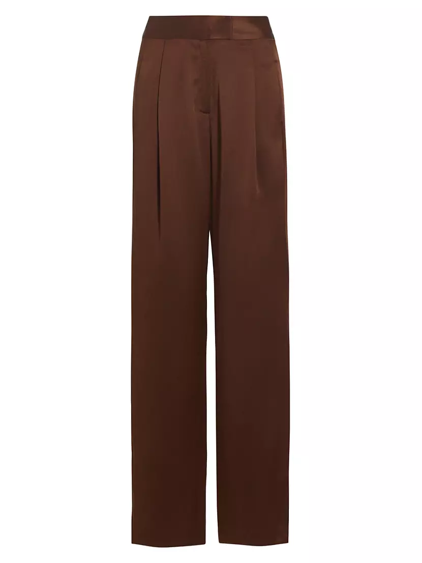 Wide-Leg Silk Trousers The Sei