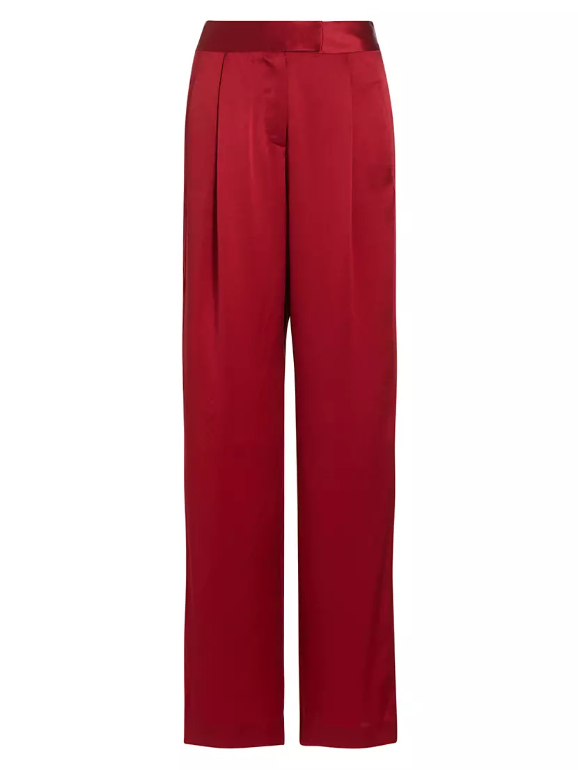 Wide-Leg Silk Trousers The Sei