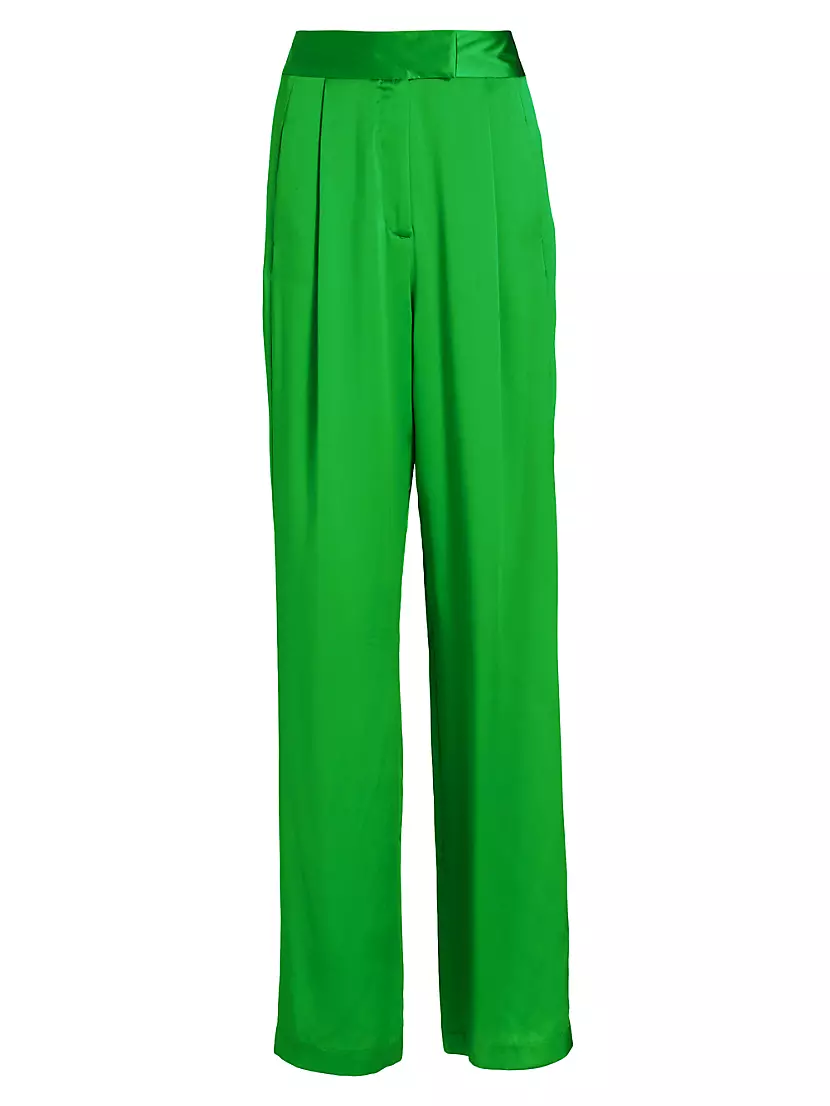 Wide-Leg Silk Trousers The Sei