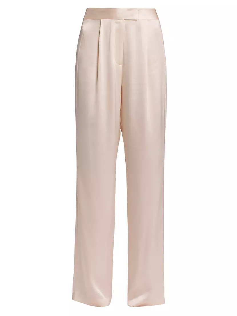 Wide-Leg Silk Trousers The Sei