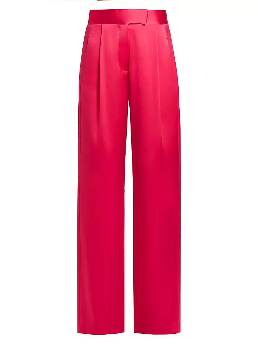 Wide-Leg Silk Trousers The Sei