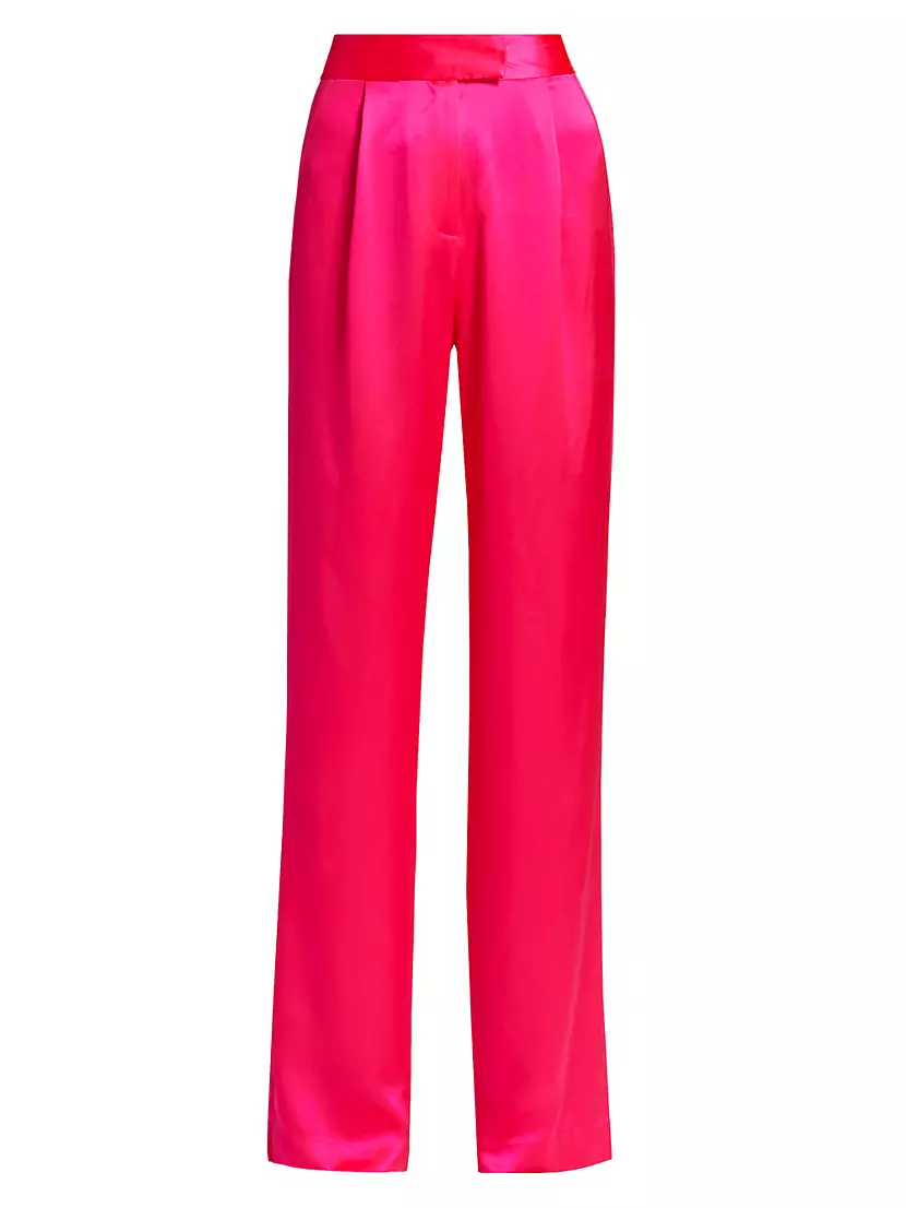 Wide-Leg Silk Trousers The Sei