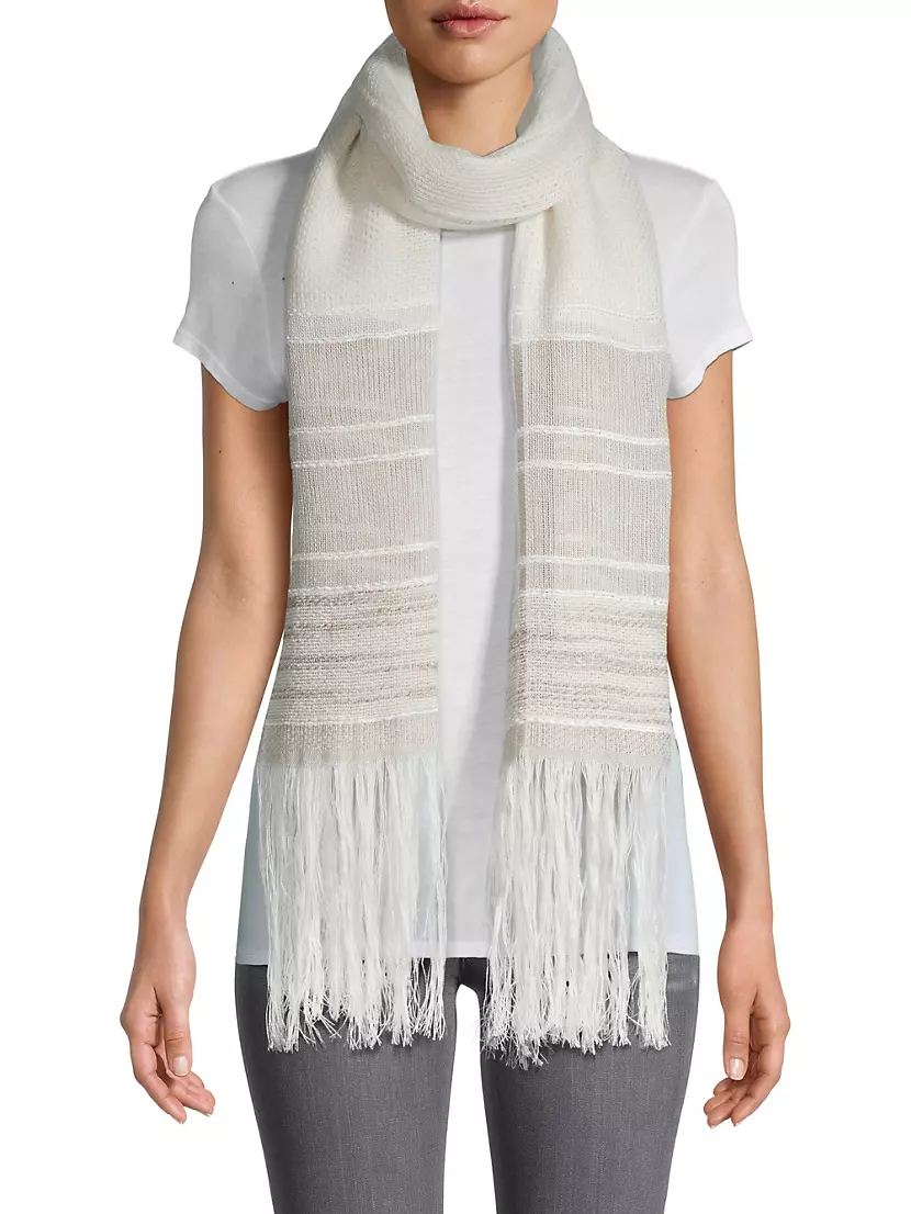 Kara Playa Striped Linen-Blend Scarf Rag & Bone