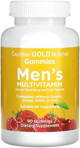 California Gold Nutrition Men's Multivitamin Gummies (Жевательные конфеты), Mixed Berry and Fruit, 90 Gummies California Gold Nutrition