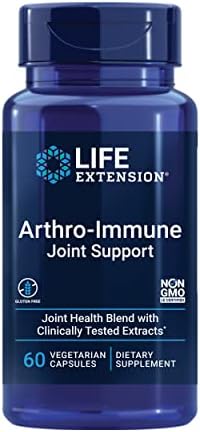 Life Extension Arthro-Immune Joint Support, Curcumin Elite™ Turmeric Extract, Andrographis paniculata, Supports Mobility and Flexibility, Vegetarian, Gluten Free, Non-GMO, 60 Capsules (Капсулы) Life Extension