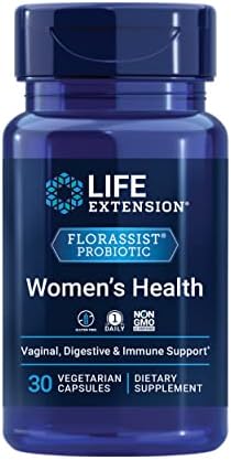 Life Extension FLORASSIST® Probiotic Women's Health, Vaginal Health, Digestive Health, Immune Health, Gluten-Free, Non-GMO, Vegetarian, Once-Daily Formula, 30 Capsules (Капсулы) Life Extension