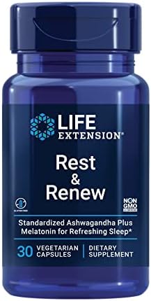 Life Extension Rest & Renew, for a Refreshing & Restorative Night’s Sleep, Gluten-Free, Non-GMO, Vegetarian, 30 Capsules (Капсулы) Life Extension