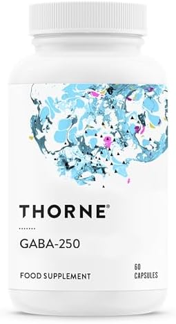 THORNE PharmaGABA-250 - GABA Supplement - 250 mg Natural Source Gamma-Aminobutyric Acid - Promotes a Calm, Relaxed, Focused State of Mind - 60 Capsules Thorne