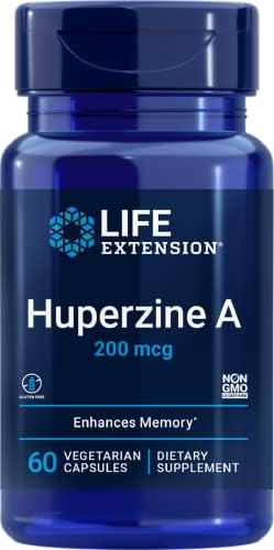 Life Extension Huperzine A, Memory Health, Cognitive Health, Chinese Club Moss Extract, Gluten-Free, Non-GMO, Vegetarian, 60 Capsules (Капсулы) Life Extension