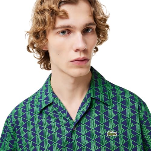 Мужская Повседневная рубашка Lacoste Relaxed Fit Monogram Lacoste