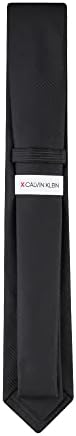 Calvin Klein Men’s Black Solid and Pattern Neckties – Standard and Extra Long Sizes Calvin Klein