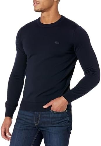 Мужской Свитер Lacoste Crew Neck из Мериносовой Шерсти Lacoste