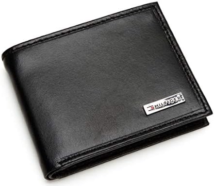 Tommy Hilfiger Men's Classic Logo Style Passcase Bifold Wallet with Multiple Card Slots and ID Window Tommy Hilfiger