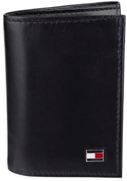 Tommy Hilfiger Men's Compact Trifold Wallet with ID Window and Multiple Card Slots Tommy Hilfiger