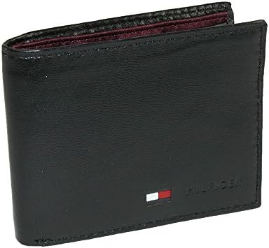 Tommy Hilfiger Men's Leather Slim Bifold Wallet with Coin Pocket Tommy Hilfiger