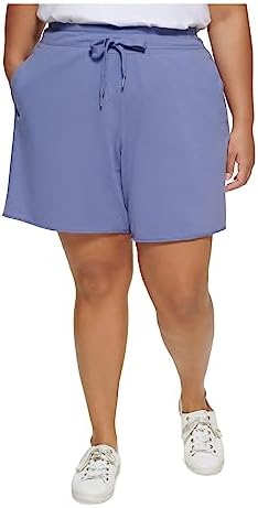 Calvin Klein Performance Womens Plus Fitness Gym Shorts Blue 1X Calvin Klein