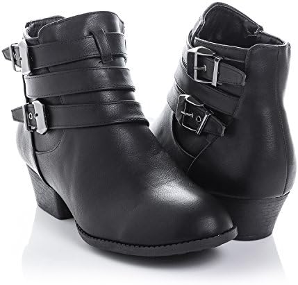 Women's Payton Boot Side Zip High Block Heel Ankle Booties Bellmora