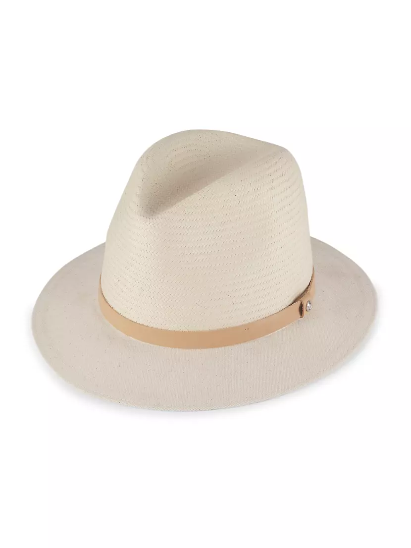 Шляпа федора Rag & Bone Floppy Brim Straw & Canvas Rag & Bone