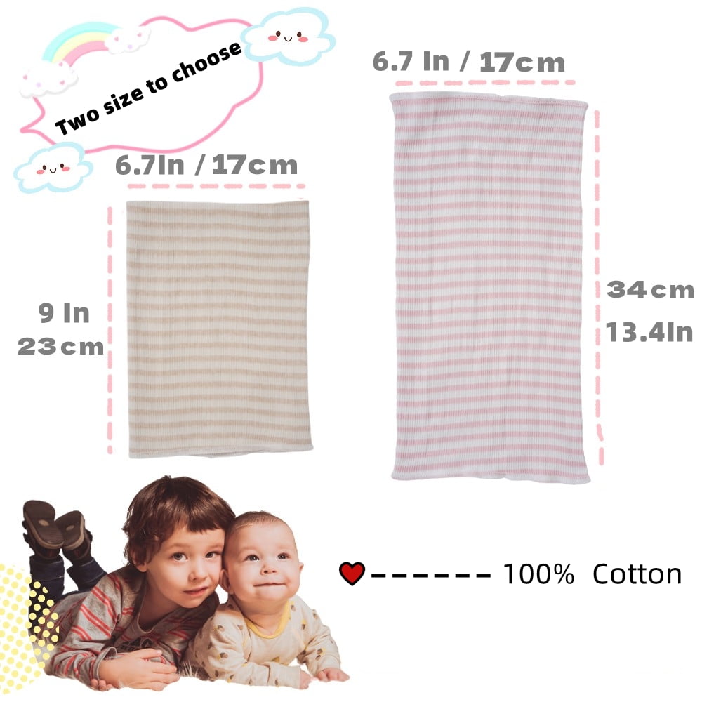 2 Pack Baby Belly Band Soft Microfiber Umbilical Cord Belt 100% Cotton- Infant Belly Wrap Abdominal Binder Newborn Navel Belt Keep Warm Kids Waist Support Threemushroom